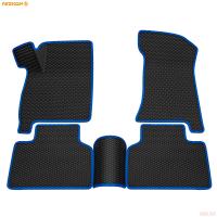 Коврики салона 3D EVA Ромб резиновые для Lada (ВАЗ) 2110/2111/2112/«Богдан» с синим кантом № 9239050103