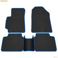 Коврики салона Rezkon EVA резиновые для Hyundai Elantra (2016-2020) с синим кантом № 9020015403