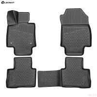 Коврики салона 3D для Toyota RAV4 (2019-2025) с черным кантом № KANT.ELEM3D02259210k.blk