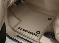 Коврики салона текстильные Premium оригинальные для Toyota Land Cruiser 300 (2021-2025) 5 мест, бежевые № PW210-60017