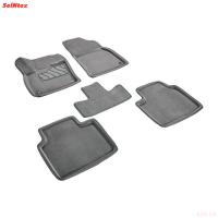 Коврики салона 3D текстильные для Geely Monjaro (2022-2025) серые № 99523