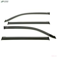 Дефлекторы боковых окон для Toyota Land Cruiser 200 (2007-2015) с хромированным молдингом № T21607CR