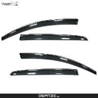 Дефлекторы боковых окон Pradar для Hyundai Solaris (2017-2022) с хромированной полосой № SI 11-00043