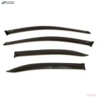 Дефлекторы окон для Skoda Rapid (2020-2023) с хромированным молдингом № S22720CR