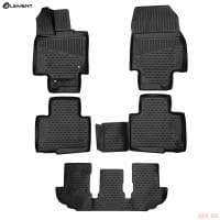 Коврики 3D салона для Toyota Highlander (2019-2025) 5 шт. № ELEMENT3DA0N174210k