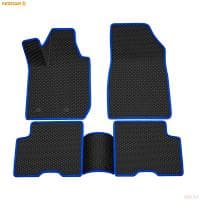 Коврики салона 3D EVA ромб резиновые для Renault Arkana (2019-2025) с синим кантом № 9229040103