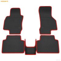 Коврики салона EVA соты резиновые для Skoda Octavia A7 (2013-2020) с красным кантом № 9130010204