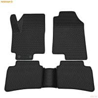 Коврики салона 3D EVA ромб резиновые для Hyundai Solaris (2017-2022) с черным кантом № 9220050201