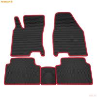 Коврики салона EVA соты резиновые для Nissan Qashqai (2007-2014) с красным кантом № 9125020104