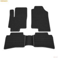 Коврики салона Rezkon EVA резиновые для Hyundai Solaris (2017-2022) с серым кантом № 9020050202