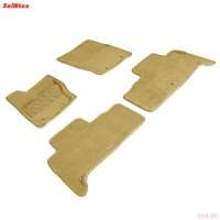 Коврики салона 3D текстильные для Land Rover Discovery 5 (2017-2025) бежевые № 89025