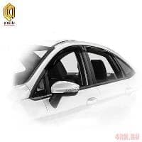 Дефлекторы окон CA Plastic Classic полупрозрачные для Ford Fiesta седан (2015-2017) № 2010030311463