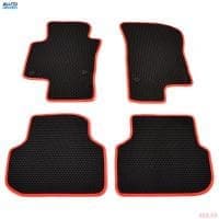 Коврики салона резиновые EVA для Volkswagen Jetta (2011-2015) соты с красным кантом № EVAS.0693.02