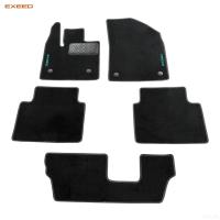 Коврики салона текстильные Premium оригинальные для Exeed VX (2021-2025) (с бирюзовой вышивкой) № EXEED0206