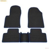 Коврики салона Rezkon EVA резиновые для Kia Ceed (2018-2025) с синим кантом № 9021005303