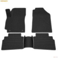 Коврики салона 3D EVA ромб резиновые для Kia Seltos (2020-2025) с серым кантом № 9221050102