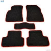 Коврики салона резиновые EVA для Chevrolet Lacetti (2004-2013) соты с красным кантом № EVAS.0094.02