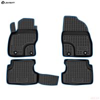 Коврики салона для Ford Focus 2 (2005-2010) с синим кантом № KANT.NLC.16.03.210.bl