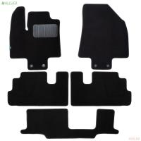 Коврики салона текстильные Premium для Nissan Pathfinder (2021-2025) 8 мест, 5 шт. № KLEVER0503606622110kh