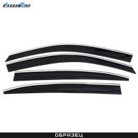 Дефлекторы боковых окон для Mercedes GLС-Class Coupe (2016-2019) с нержавеющем молдингом № BBZGC1523