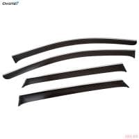 Дефлекторы окон Chromex для Nisaan Qashqai (2014-2025) с хромированным молдингом № CHROMEX.63003