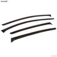 Дефлекторы окон Chromex для Mazda 3 хэтчбек (2019-2025) с хромированным молдингом № CHROMEX.63029