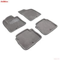 Коврики салона 3D текстильные для Hyundai Santa Fe (2006-2010) серые № 81956