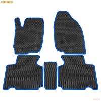 Коврики салона EVA резиновые для Toyota RAV4 (2013-2018) с синим кантом № 9034035203