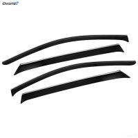 Дефлекторы окон для Changan CS55 Plus (2021-2025) с хромированным молдингом № CHROMEX.63049