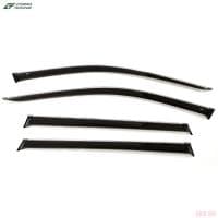 Дефлекторы боковых окон для Volvo XC90 (2015-2025) с хромированным молдингом № V11515CR