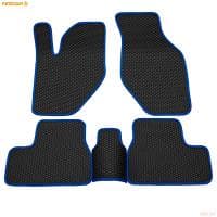 Коврики салона Rezkon EVA резиновые для Lada (ВАЗ) Kalina (2004-2013) с синим кантом № 9039030103