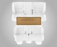 Коврик салона оригинальный для Toyota Land Cruiser 200 (2012-2021) на 3-й ряд, бежевый № PZ414-J0357-RJ