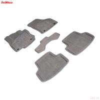 Коврики салона 3D текстильные для Skoda Karoq (2018-2025) серые № 94879