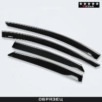 Дефлекторы боковых окон V-Star для Honda CR-V (2006-2011) с хромированным молдингом № CHR17195