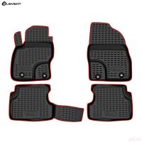 Коврики салона для Ford Focus 2 (2005-2010) с красным кантом № KANT.NLC.16.03.210.rd