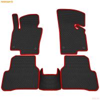 Коврики салона EVA резиновые для Volkswagen Passat B7 (2011-2015) с красным кантом № 9035015204