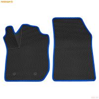 Коврики салона передние 3D EVA Ромб резиновые для Lada (ВАЗ) XRAY Optima (2015-2022) с синим кантом № 9539055103