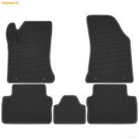 Коврики салона 3D EVA Ромб резиновые для Geely Emgrand 7 (2022-2025) с серым кантом № 9217005202