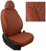 Чехлы на сиденья "Автопилот" для Toyota RAV4 (2013-2018) Коричневый ромб № ta-r4-r413-koko-r