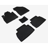 Коврики салона с высоким бортом для Hyundai Santa Fe (2018-2020) 5 мест № 95836