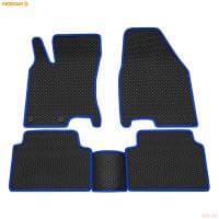 Коврики салона EVA cоты резиновые для Nissan Qashqai (2007-2014) с синим кантом № 9025020103