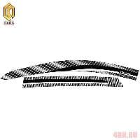 Дефлекторы окон CA Plastic серия "Art" черные для Kia Rio хечбек (2015-2016) № 2010031511695