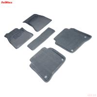 Коврики салона 3D текстильные для Mercedes S-Class (W223) Long (2020-2025) серые № 97352