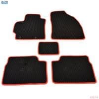 Коврики салона резиновые EVA для Toyota Corolla (2007-2012) соты с красным кантом № EVAS.0643.02
