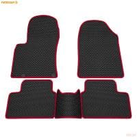 Коврики салона Rezkon EVA резиновые для Kia Ceed (2018-2025) с красным кантом № 9021005304