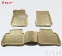 Коврики салона Satori Liner 3D Basic текстильные бежевые для Mercedes E-Class (W212) (2009-2013) № SI 05-00139