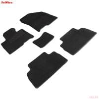 Коврики салона Lux текстильные для Hyundai Santa Fe (2018-2020) 5 мест № 94642