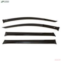 Дефлекторы боковых окон для Mitsubishi Pajero Sport (2016-2025) с хромированным молдингом № M45216CR