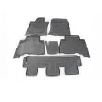 Коврики салона оригинальные для Toyota Land Cruiser Prado 150 (2013-2025) 7 мест, серые № KFMNP-J2351-RP