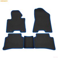 Коврики салона EVA cоты резиновые для Hyundai Tucson (2015-2020) с синим кантом № 9120060203
